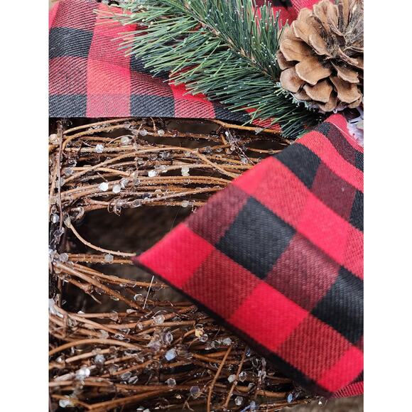 3 Pack Lighted Buffalo Plaid Glitter Rattan Gift Presents Boxes Christmas Decor - Picture 4 of 4